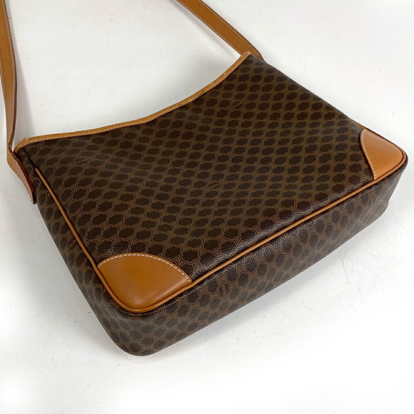 Celine Macadam Pattern Shoulder Canvas Handbag Brown - Picture 2 of 8
